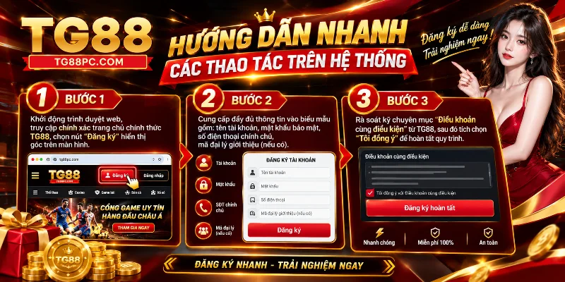 Các bước thao tác nhanh trên hệ thống cá cược